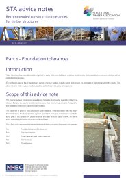 Recommended construction tolerances for timber structures. Foundation tolerances