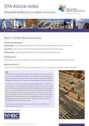 Allowable deflections in timber structures. Timber floor structures