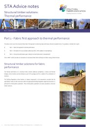 Structural timber solutions: thermal performance. Fabric first approach to thermal performance