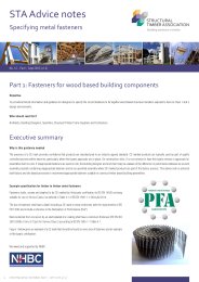 Specifying metal fasteners. Fasteners for wood based building components.