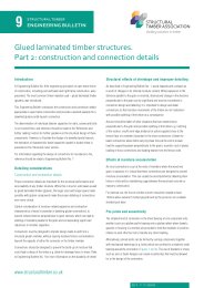 Glued laminated timber structures. Construction and connection details.