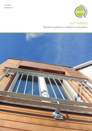 Cavity barriers - best practice guidance on installation of cavity barriers