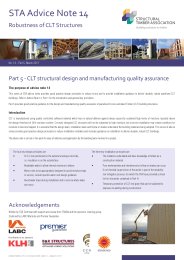 Robustness of CLT structures. Part 5 - CLT structural design and manufacturing quality assurance