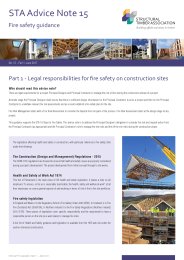 Fire safety guidance. Part 1 - Legal responsibilities for fire safety on construction sites