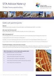 Timber frame construction. Gable wall spandrel panels