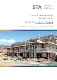 Structural timber buildings fire safety in use. Volume 2 - Cavity barriers and fire stopping for timber frame structures