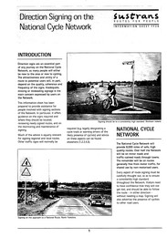 Direction signing on the national cycle network