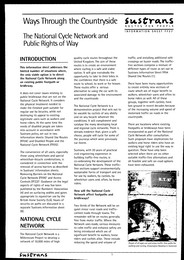 Ways through the countryside. The national cycle network and public rights of way