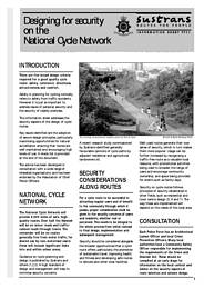 Designing for security on the national cycle network