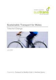 Sustainable transport for Wales - time for change