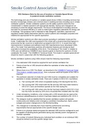 Guidance note for the use of inverters or variable speed drives in powered smoke ventilation systems