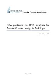 SCA guidance on CFD analysis for smoke control design in buildings. Edition 1.2