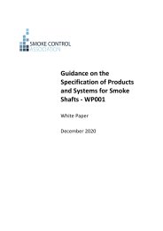 Guidance on the specification of products and systems for smoke shafts