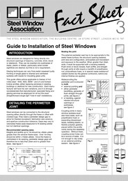 Guide to installation of steel windows