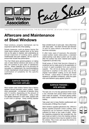 Aftercare and maintenance of steel windows