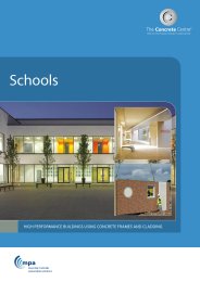 Schools. High performance buildings using concrete frames and cladding