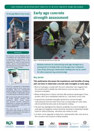 Case studies on applying best practice to in-situ concrete frame buildings. Early age concrete strength assessment