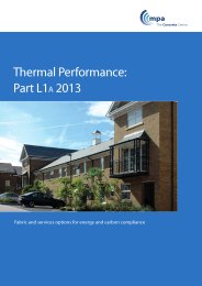 Thermal performance: Part L1A 2013. Fabric and services options for energy and carbon compliance