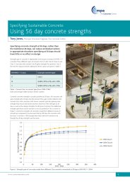 Specifying sustainable concrete - using 56 day concrete strengths