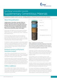 Specifying sustainable concrete: supplementary cementitious materials