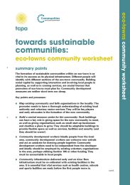 Towards sustainable communities - eco-towns community worksheet