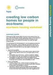 Creating low carbon homes for people in eco-towns - eco-towns housing worksheet