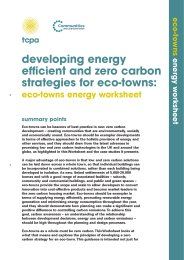 Developing energy efficient and zero carbon strategies for eco-towns: eco-towns energy worksheet