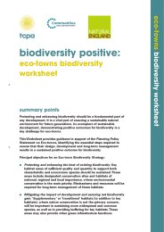 Biodiversity positive - eco-towns biodiversity worksheet