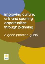 Improving culture, arts and sporting opportunities through planning - a good practice guide