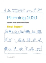 Planning 2020. Raynsford review of planning in England. Final report