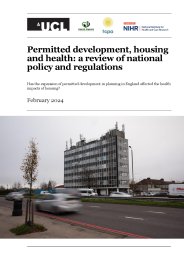 Permitted development, housing and health: a review of national policy and regulations. Has the expansion of permitted development in planning in England affected the health impacts of housing