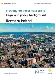 Planning for the climate crisis. Legal and policy background. Northern Ireland