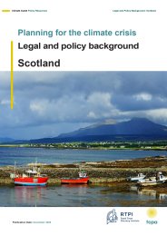 Planning for the climate crisis. Legal and policy background. Scotland