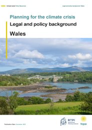 Planning for the climate crisis. Legal and policy background. Wales