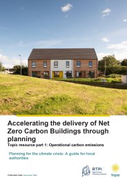 Accelerating the delivery of net zero carbon buildings through planning. Topic resource part 1: operational carbon emissions. Planning for the climate crisis: a guide for local authorities