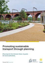 Promoting sustainable transport through planning. Planning for the climate crisis: a guide for local authorities