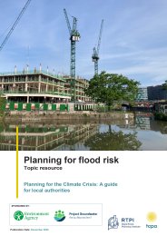 Planning for flood risk. Topic resource. Planning for the climate crisis: a guide for local authorities