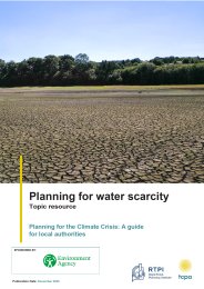 Planning for water scarcity. Topic resource. Planning for the climate crisis: a guide for local authorities