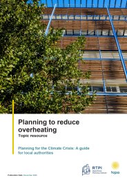 Planning to reduce overheating. Topic resource. Planning for the climate crisis: a guide for local authorities
