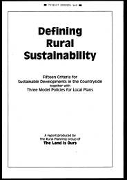 Defining rural sustainability