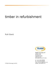 Timber in refurbishment