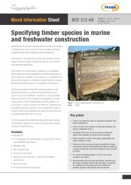 Specifying timber species in marine and freshwater construction