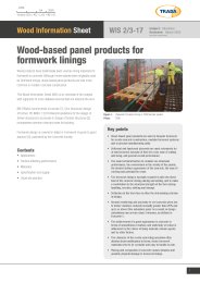 Wood-based panel products for formwork linings