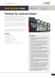 Finishes for external timber