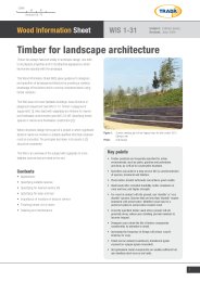 Timber for landscape architecture