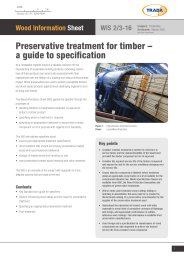 Preservative treatment for timber - a guide to specification