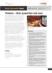 Timbers - their properties and uses