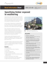 Specifying timber exposed to weathering