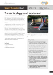 Timber in playground equipment