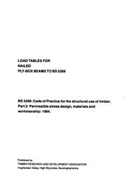 Load tables for nailed ply-box beams to BS 5268 - The Construction ...